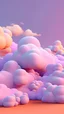 Placeholder: 3d clouds, pink, tangerine, lilac, pastel colors, the clouds use the entire screen