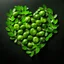 Placeholder: Green heart shape with Lots of green olives in it