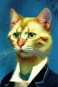 Placeholder: Portrait of a cat by Van Gogh