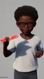 Placeholder: Black child enjoying popsicle