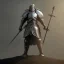 Placeholder: franz frazetta style, knight with sword and shield, dark soul like