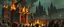 Placeholder: fantasy art, style of Escher , A public execution: The party arrives at a city square just in time to see the Flaming Fist hang a convicted smuggler or cultist. The crowd is loud and bloodthirsty.