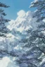Placeholder: Masterpiece, Clear sky, 1cabin, woods, maunten, snowy,