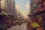 Placeholder: A greengrocer in colorful genoa street+decòpunk Skyscraper+ +steampunk+biopunk+alphonse mucha, greg rutkowski,matte painting, cryengine, hyper detailed, felix kelly, fantasy art, seb mckinnon