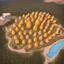 Placeholder: A tourist resort in the shape of a pineapple