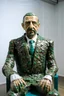 Placeholder: A statue of Recep Tayyip Erdogan made by plastic waste bottles. Hyper-realistic