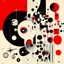 Placeholder: Human Misery geometry diagrams, abstract surrealism, by Victor Pasmore and Chris Leib and Graham Sutherland, maximal mind-bending illustration; red - white - black color scheme, blooming blot cluster effects, constructivism, maximalism