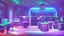Placeholder: cybercafe with neon lights