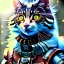 Placeholder: Cyberpunk Portrait of cyborg Scottish cat child with brown hair and with cute face, north pole snowy vibe , perfect composition, hyperrealistic, super detailed, 8k, high quality, trending art, trending on artstation, sharp focus, studio photo, intricate details, highly detailed, by greg rutkowski