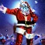 Placeholder: merry christmas, Transformers, Megatron dressed as Santa with Rudolph, cyberpunk, landscape, transformers, hi-tech robots, cinematic, highly detailed, close up, 4k, deep colors, gold, fire, red, purple, dark, ethereal, utopia, apocalypse,