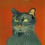 Placeholder: Portrait of a cat by Van Gogh