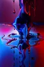 Placeholder: Melting blue purple red with reflection