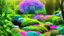 Placeholder: verybeautiful-magical-garden-of-the-angelic-kingdom-blue-and-pink-plants-and-trees-small-river-sunshine-flowers-haze-thumb-rainbow-ufo-bright-colors-light flowers