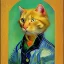 Placeholder: Portrait of a cat by Van Gogh