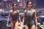 Placeholder: Emma Watson, in a swimsuit, cyberpunk 2077, photorealistic illustration, 8k