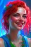 Placeholder: A happy beautiful woman, head and shoulders portrait, 8k resolution concept art portrait by Greg Rutkowski, Artgerm, WLOP, Alphonse Mucha dynamic lighting hyperdetailed intricately detailed Splash art trending on Artstation triadic colors Unreal Engine 5, cinematic