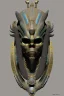 Placeholder: Aztec male African Egyptian alien, cracks in the voodoo head, wicked, eyes, crown, Elephant, 8k, finely detailed, photo realistic, tiger turquoise skull head gold dragon space alien snow skeleton gold gorilla silver crown silver eyes