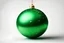 Placeholder: Christmas decoration green ball isolated on white background new year