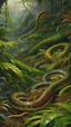 Placeholder: A rainforest filled with vipers painted by Henri-Robert Bresil