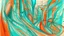 Placeholder: sketch lines, Perspectivism painting evoking a metaphorical, psychedelic landscape of disjointed forms, warped geometries, and a subversion of traditional perspective, mutted teal and terracota color scheme, pencil drawing