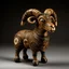 Placeholder: A brown earth elemental ram designed in African masks painted by Edward Hicks