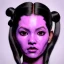 Placeholder: perfect symmetry, cyber droid Rosalía artist, black eyeliner, cyberpunk, samurai army, pigtails hair, gold, pink, geisha, led lights, fog, rain, latex, soft color, highly detailed, art stations, concept art, smooth, unreal engine 5, god rays, ray tracing, RTX, lumen lighting, ultra detail, volumetric lighting, 3d, finely drawn, high definition, high resolution.