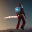 Placeholder: Jet pack, roketle uçan noel baba, octane render, 8k, --ar 1:1