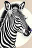 Placeholder: Zebra portrait, cartoon style