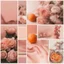 Placeholder: romantic mood board, warm pink and orange colours, photo quality