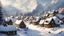 Placeholder: Снежная набережная деревня