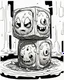 Placeholder: oozing gelatinous cube black and white sketch art rpg