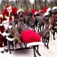 Placeholder:  Santa Claus's sleigh pulled by greyhounds, photograph, Santa is African