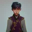 Placeholder: Portrait of a 9 year old warlock boy with charming eyes Nick Harris style