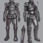 Placeholder: mail armor and clothe concept art videogame