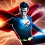 Placeholder: 4K Ultra-HD -- The Flash racing Superman--4k Ultra-HD--Hyper realistic--Cinema lighting