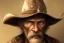 Placeholder: old RUGED cowboy face hat