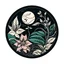 Placeholder: Logo. Japanese style. Round. The logo depicts a mystical botanical motive.