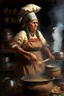 Placeholder: a cook chief from victiorian times woman coocking