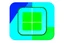 Placeholder: simple app logo, blue green