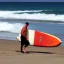 Placeholder: Whenever he saw a red flag warning at the beach he grabbed his surfboard.