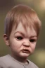 Placeholder: Dahmer toddler, full body, angry, bokeh, hyper realistic