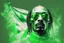 Placeholder: Snoop Dogg from the matrix, green flag with white star