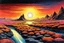 Placeholder: Beautiful epic sunset, logan's run 1976 movie influence, cosmic, people, rocks, river, flowers, very epic and philosophic, friedrich eckenfelder impressionism paintings