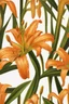 Placeholder: Orange spear lily oil painting in a golden watch
