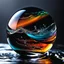 Placeholder: "A delicate cracked glass sphere, ethereal colours, fine fract...,color fracture on water splash