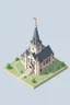 Placeholder: see through isometric plan of castle church