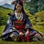 Placeholder: Behold the powerful alluring and pretty Japanese samurai woman, her body adorned with the traditional samurai costume, HDR, beautifully shot, hyperrealistic, sharp focus, 64 megapixels, perfect composition, high contrast, cinematic, atmospheric, moody