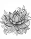 Placeholder: realistic lotus flower idea, line art, background, vector, svg, black outline on white background, leave plenty of white space beetween lines for coloring, tattoo style, tattoo idea,full body, minimalist