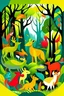 Placeholder: A colorful front cover book image of various animals inside deep forest