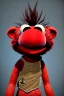 Placeholder: Waist up muppet Portrait, Nicolás maduro muppet doll, mustache, photo studio, red background, unreal engine 5, concept art, art station, ray tracing, lumen lighting, ultra detail, volumetric lighting, 3d.